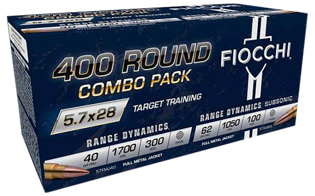 Fiocchi 57COMSUB Hyperformance  5.7x28mm Full Metal Jacket 400rds *Combo Pack - 762344866192