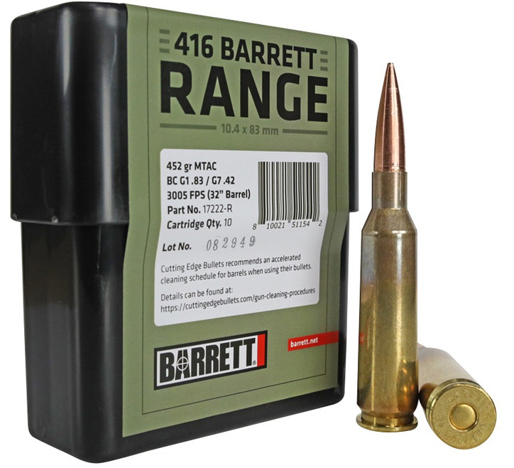 Barrett  416 Barrett 450 gr MTAC 10 Per Box - 810021511542 Barrett  416 Barrett 450 gr MTAC 10 Per Box - 810021511542