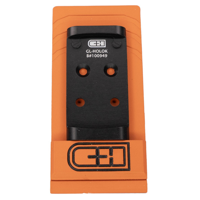 C&H Precision, V4, Optic Mounting Plate, Fits Glock MOS (Not 43X) to Holosun 407K/507K, Anodized Finish, Black - 616943731286