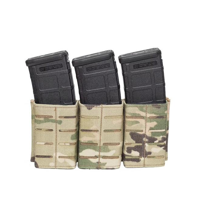 Predator Armor 5.56 Ar Quick Draw Triple Magazine Pouch Multi-Cam - 676737788964