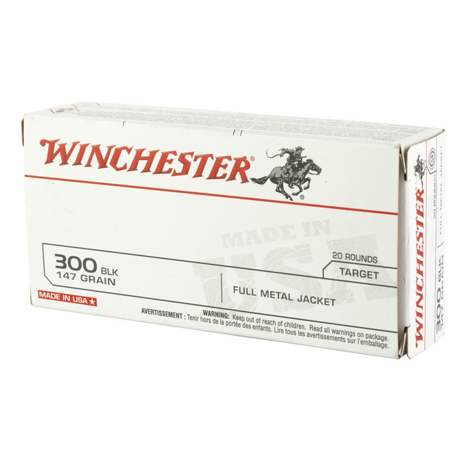 Winchester Ammo USA300B147 USA 300Blackout 147gr Full Metal Jacket Open Tip 20 Per Box - 020892231030 Winchester Ammo USA300B147 USA 300Blackout 147gr Full Metal Jacket Open Tip 20 Per Box - 020892231030