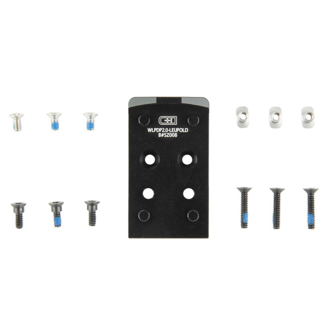 C&H Precision, Optic Mounting Plate, Fits Walther PDP 2.0 to Leupold Delta Point Pro and EOTech EFLX, Anodized Finish, Black - 616943734584