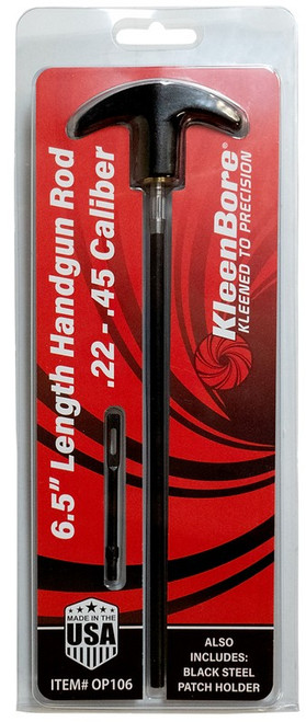 KleenBore Classic Black .22-.45 Cal. 6.5" Length Handgun Cleaning Rod - 026249000373