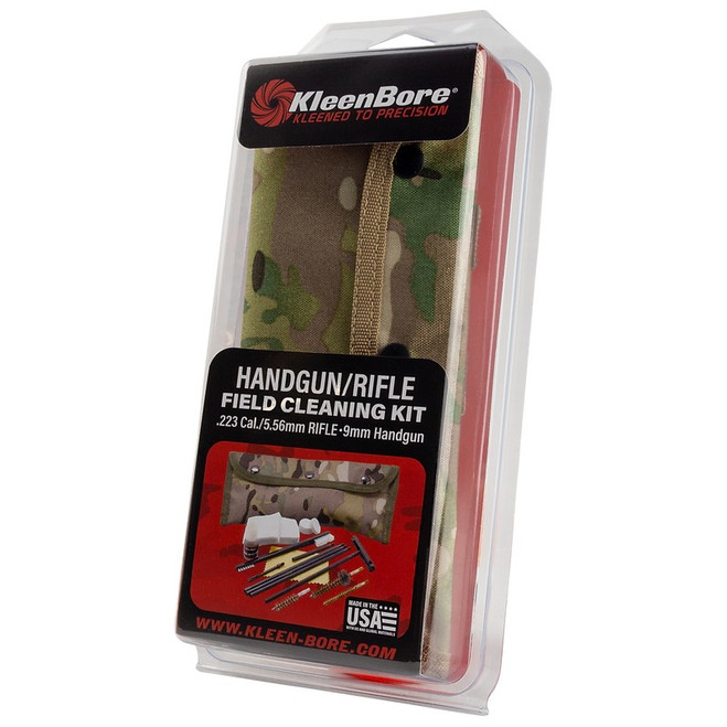 KleenBore 5.56mm/.223 Cal. & 9mm Handgun Multi-Cam Modular Field Kit - 026249003404