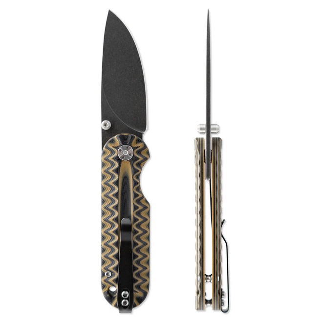 Skallywag SeaRoach Black Tan Folding Knife -