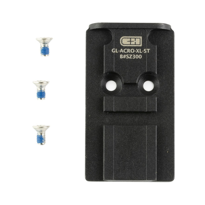 C&H Precision, V4, Optic Mounting Plate, Fits Glock MOS to Aimpoint Acro/C&H DUTY/DUTY-XL, Anodized Finish, Black - 061694373869