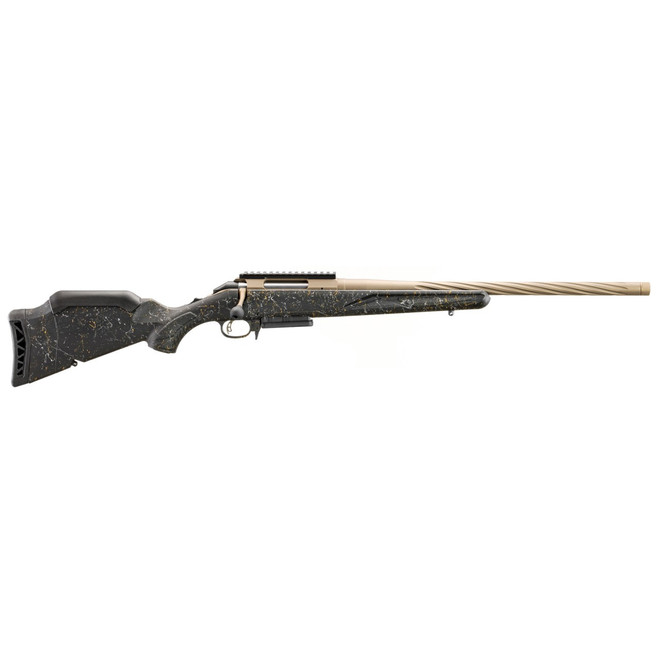 Ruger, American Generation II Prairie, Bolt Action Rifle, 6.5 Creedmoor, 20" Threaded Barrel, 5/8x24" Thread Pitch, 1:8 Twist, Cerakote Finish, Bronze, Black Splatter Synthetic Stock, Manual Safety, P