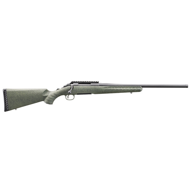 Glenfield, Model A, Bolt Action Rifle, 6.5 Creedmoor, 20" Barrel, 1:8 Twist, Threaded 5/8X24, Matte Finish, Black, Synthetic Moss Green Splatter Stock, 4 Rounds, 1 Magazine - 736676520053