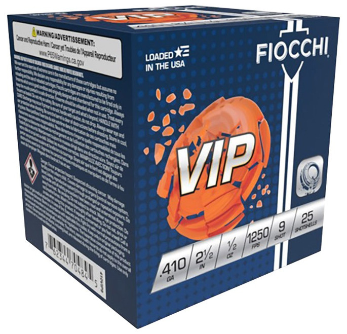 Fiocchi 410VIP9 Exacta Target VIP 410 Gauge 2.50" 1/2 oz 9 Shot 25 Per Box - 762344704845