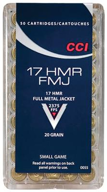 CCI 0055 Small Game 17 (HMR) 20 GR Full Metal Jacket 50 Bx - 076683000552