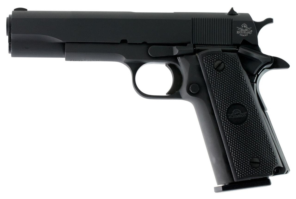 Rock Island 51453 Gi Standard Fshc Ca Compliant Single 45 Acp 5 101 Black Polymer Grip Black 0032