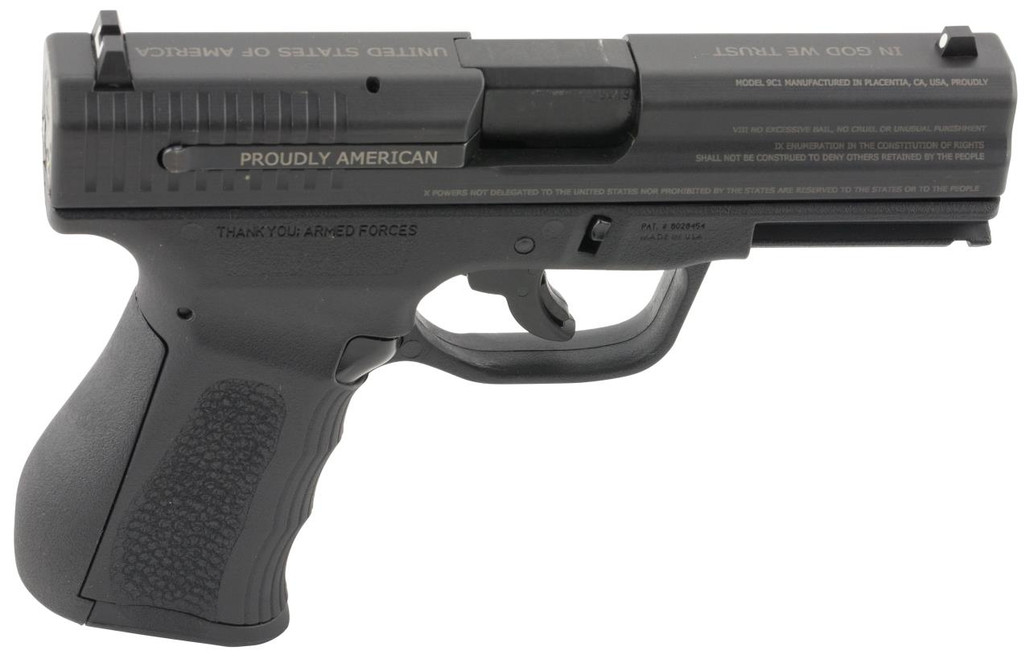 FMK G9C1G2ECM 9C1 G2 Engraved *State Approved* Double 9mm Luger 4" 10+1 Black Polymer Grip/Frame Black Engraved - 850979004208