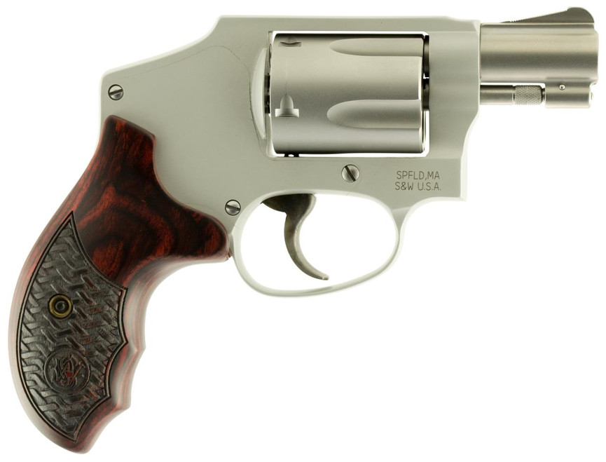 Smith & Wesson 170348 Performance Center 642 Enhanced Action 38 S&W Spl +P 5rd 1.88" Stainless Steel Matte Silver Aluminum Custom Wood Grip - 022188703481
