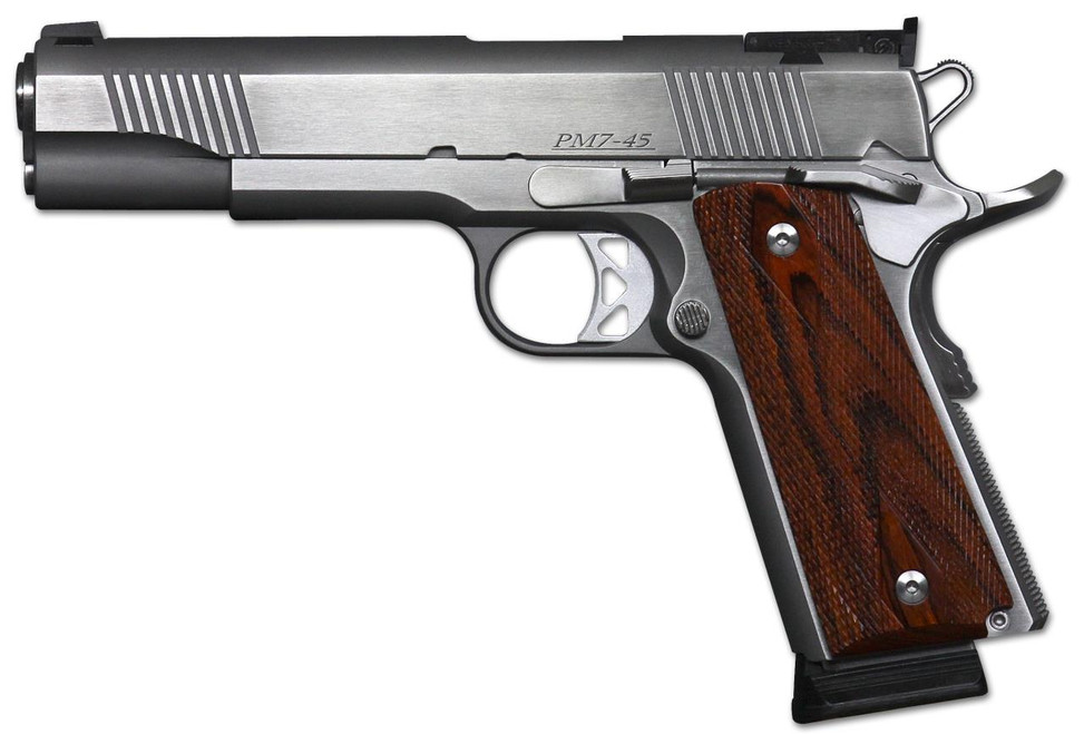 Dan Wesson 01900 Pointman Seven *CA Compliant 45 ACP 5" 8+1 Stainless Steel Brushed Stainless Steel Slide Cocobolo Grip Adjustable Sight - 806703019000