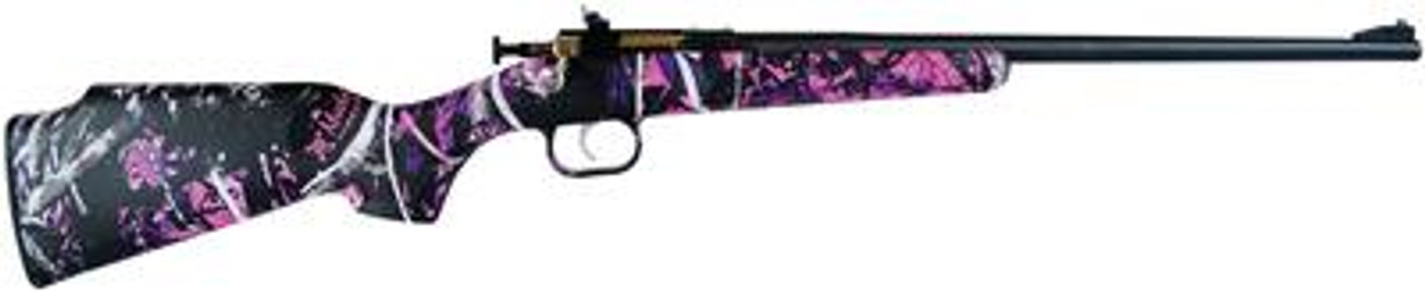 Crickett 160 Youth With Lock .22 Long Rifle 16.125 Inch Barrel Blue Finish Pink Camouflage Synthetic Stock Single Shot - 611613021605 Crickett 160 Youth With Lock .22 Long Rifle 16.125 Inch Barrel Blue Finish Pink Camouflage Synthetic Stock Single Shot - 611613021605