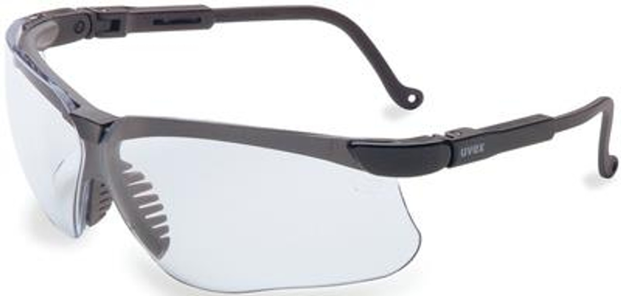 Howard Leight Genesis Glasses Black Frame Clear Lens - 033552035701