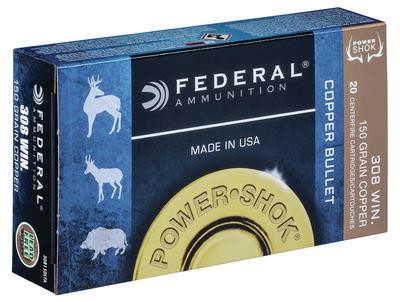 Federal Power-Shok Lead Free .308 Winchester 150 Grain Copper - 604544617368