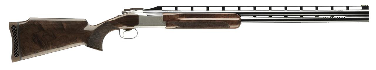 Browning 0135793009 Citori 725 Trap 12 Gauge 32" 2 2.75" Sliver Nitride w/Gold Accents Gloss Black Walnut Monte Carlo Stock Right Hand - 023614398295