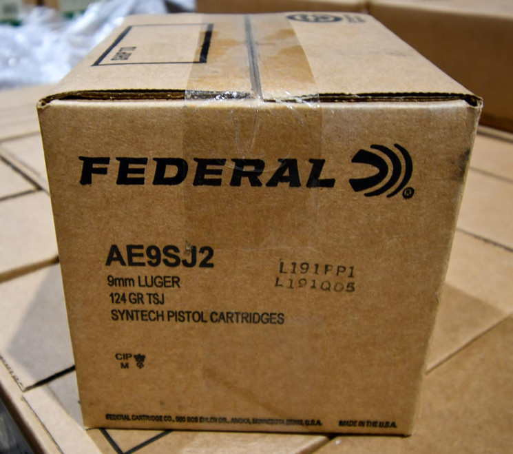 American Eagle Syntech 9mm Luger 124 Grain Total Synthetic Jacket 500 Case - 400000178905