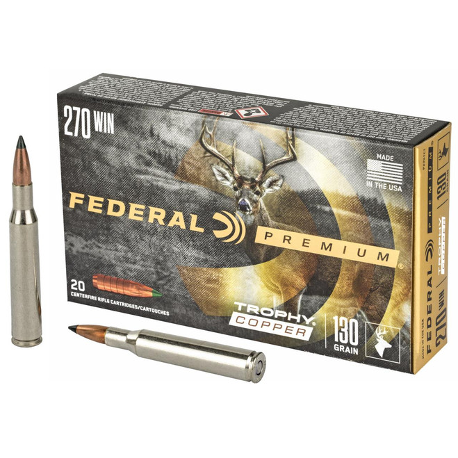 Federal Vital-Shok .270 Winchester 130 Grain Trophy Copper 20 Box - 029465063412 Federal Vital-Shok .270 Winchester 130 Grain Trophy Copper 20 Box - 029465063412