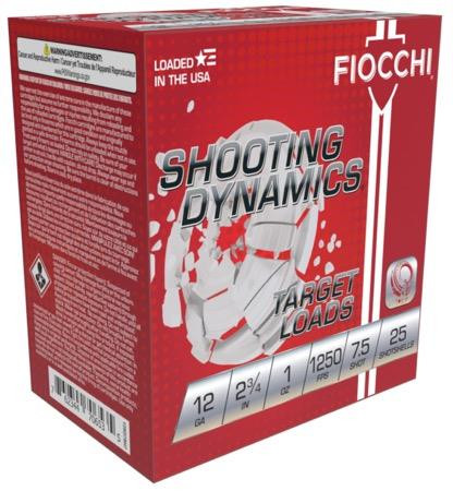 Fiocchi 12SD1X75 Shooting Dynamics 12ga 1oz 1250FPS 7.5 Shot 250 Case - 762344856407