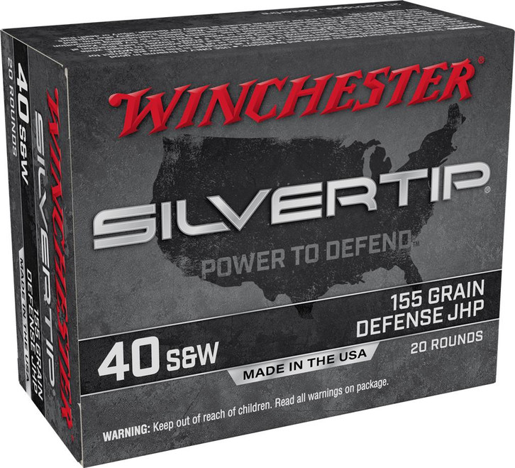 Winchester Ammo W40SWST Silvertip  40 S&W 155 gr Silvertip Jacket Hollow Point 20 Bx/10 Cs - 020892227798