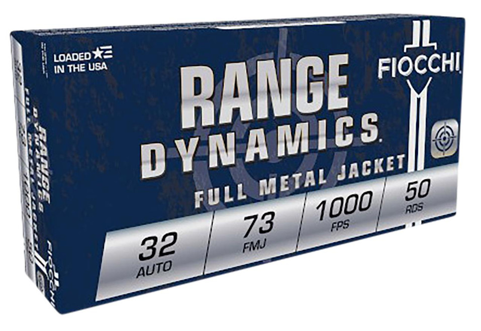 Fiocchi 32AP Range Dynamics  32 ACP 73 gr 1000 fps Full Metal Jacket (FMJ) 50 Box - 762344001494