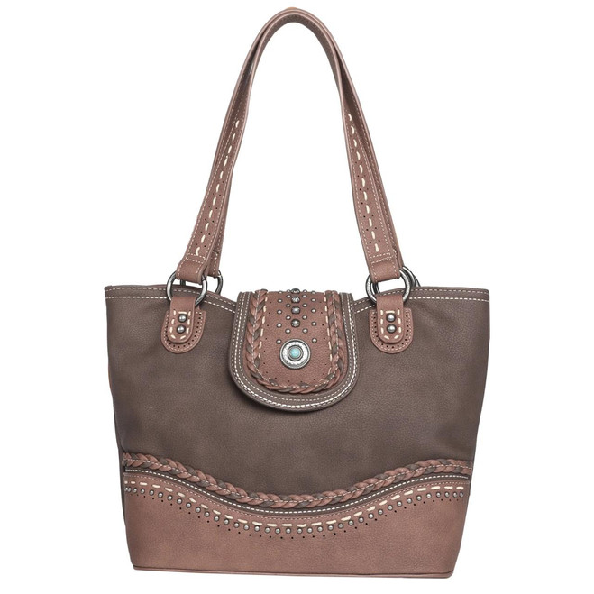 MW1107G-8317 Montana West Concho Collection Concealed Carry Tote -