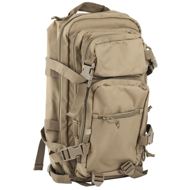 Glock AS02001 Multi-Purpose  Backpack 1000 Denier Polyester Coyote Brown 18" x 11" x 11" Black - 764503023538 Glock AS02001 Multi-Purpose  Backpack 1000 Denier Polyester Coyote Brown 18" x 11" x 11" Black - 764503023538
