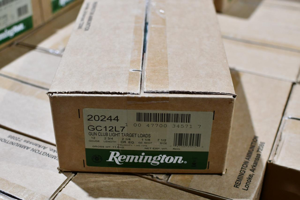 Remington Ammunition GC12L7 Gun Club 12 Gauge 2.75" 1-1/8 oz 7.5 Shot 250 Case - 047700345710