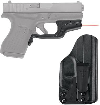Laserguard Series Fits Glock 42 Black Finish Red Laser with Blade Tech IWB Holster - 610242007004