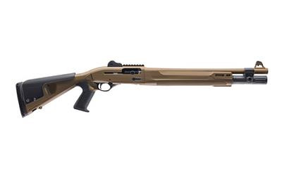 Beretta USA J131M2TP18F 1301 Mod 2 Tactical 12 Gauge 3" 7+1 18.50", FDE, Synthetic Furniture, Synthetic Pistol Grip Stock with M-Lok Forend, Ghost Ring Sight, Optics Mount, Pro-Lifter Port, Oversized