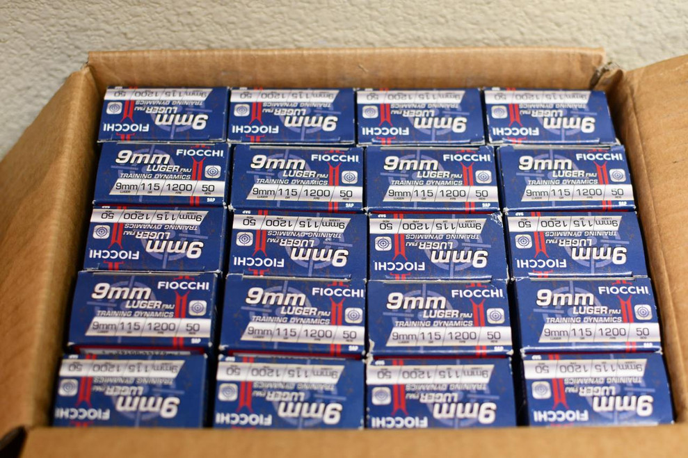 Fiocchi 9AP Range Dynamics 9mm Luger 115 gr Full Metal Jacket 1000rd ...