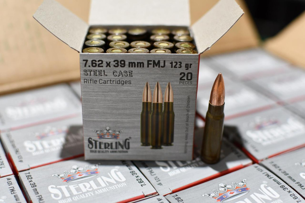Sterling 7.62x39 123 Gr Steel Case 20 Box - 8698779967284