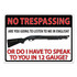 River's Edge Tin Sign 12"x17" -No Trespass 12ga Tin Sign - 643323149706
