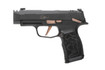 Sig Sauer, P365-XL Rose, Striker Fired, Semi-automatic, Polymer Frame Pistol, Sub-Compact, 9mm, 3.1" Barrel with Integrally Compensated Slide, Nitron Finish, Black with Rose Gold Controls and Engravin
