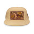 "Just Shoot It- Camo" - Zapped Khaki 7 Panel/Laser Holes Snapback Cap -
