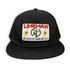 "Lineman" - 6006 Black/ Black Mesh Snapback Cap -