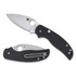 Spyderco, Sage 6, Folding Knife, 3" Drop Point Blade, 7.13" Overall Length, CPM S30V Blade Steel, Plain Edge, Satin Finish, Silver, Black Carbon Fiber/G-10 Laminate Handle, Button Release Compression