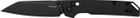 Kershaw 2038RBLK Iridium  3.45" Folding Reverse Tanto Plain Black Oxide D2 Steel Blade, Black Anodized Aluminum Handle - 08717106892