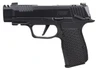 Sig Sauer 365AXG380COMPLUXEMSCA P365 AXG LUXE Micro-Compact 380 ACP 10+1 3.10" Black Pearlescent Cerakote Stainless Steel Integrated Compensator/Optic Ready/Serrated Slide & Frame w/Picatinny Rail, Bl