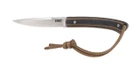 CRKT 2382 Biwa  3.02" Fixed Plain Satin 8Cr13MoV SS Blade/Black/Brown G10 Handle Includes Lanyard/Sheath - 794023238204