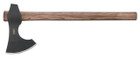 CRKT 2736 Berserker  4.65" Blade 1055 Carbon Steel Blade/Tennessee Hickory Handle 19" Long Axe w/Hammer - 794023273601