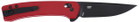 CRKT 7075R Q Compact 3.05" Folding Drop Point Plain Black Oxide 14C28N Blade, Red GRN Handle, Crossbar Lock - 794023707533