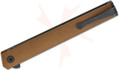 CRKT 7097DK CEO Flipper 3.35" Folding Drop Point Plain Black EDP AUS-8 Blade, Desert-tan GRN Handle, Liner lock - 794023709834