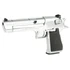 Magnum Research, Desert Eagle, MK19, Single Action, Semi-automatic, Metal Frame Pistol, Full Size, 44 Magnum, 6" Barrel, Steel, Polished Chrome Finish, Silver, Rubber Grips, Fixed Sights, Ambidextrous