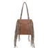 MWL-G020 Montana West Real Leather Fringe Collection Concealed Carry Shoulder Bag - Brown -