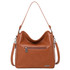 Trinity Ranch Hair-On Leather Collection Dual Sided Concealed Carry Hobo/Crossbody Bag Brown - 9900000295912