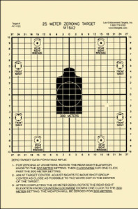 Action Target ALTC2100 Sighting Zeroing Center Mass Tagboard Hanging 25 Meters 8.75" x 11.50" Black/White - 816506023708