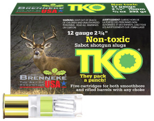 Brenneke SL122TKO TKO  12 Gauge 2.75" 2/3 oz Slug Shot 5 Per Box - 4030128121093